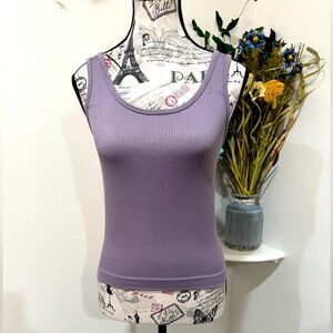 A New Day Purple Fitted Tank Top size Medium